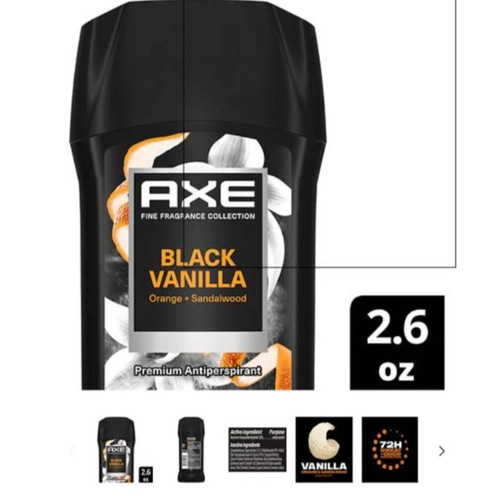 Axe Fine Fragrance BLACK VANILLA Orange & Sandalwood Antiperspirant Stick new
